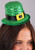 Sequin Mini Leprechaun Hat Headband- worn by model, close up