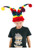 Rainbow Wacky Jester Plush Hat- worn by child model
