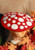 Mushroom Heartfelted Hat- on display