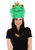 Frog Prince Reversible Plush Hat- worn by model, frog side
