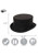 Black John Bull Top Hat- measurements