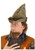 Robin Hood Plush Hat Moss Green- close up worn by model