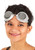 Silver Mirrored Atomic Ray Goggles- worn by model on head