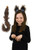 Brown Cat Ears & Tail Kit- worn by child model