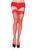 Nicole Fishnet Thigh High Stockings- red