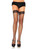 Nicole Fishnet Thigh High Stockings- black