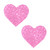 Pasties Heart Pink Glitter