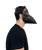 Black Plague Doctor Mask- worn by model, side view