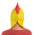 Funny Rubber Chicken Latex Mask- back view