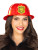 Unisex Fireman's Hat- worn by model close up