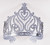Beautiful silver plastic tiara with combs. Child size.