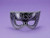 HALF STYLE MASK BK W SLVR TRIM