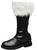 SANTA BOOT WITH WHITE FUR CUFF