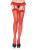 Dex Sheer Stockings- red, front view