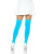 Luna Thigh High Stockings- neon blue, back view