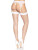 Ida Net Thigh High Stockings- white, back view
