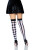 Harlequin Thigh High Stockings- back view