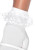 Diem Lace Ruffle Anklet Socks- white, up close