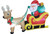 SANTA ON SLEIGH 6 FT LONG