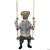 62" Hanging Lightup Animated Swinging Skeleton Boy- back view