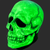 Left-side view of Skull Mask (glowing)