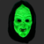 Front view of Halloween III Witch Mask (glowing)