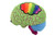 Bipolar brain plushie- side view of green/ positive side