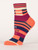 Fun Person Alert Ankle Socks- single sock left side view