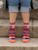 Fun Person Alert Ankle Socks- worn by model