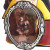 Disney Villains Scene Gaston Mini Backpack- up close of lenticular window