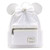 Minnie Mouse Sequin Wedding Mini Backpack-front view with veil bow