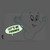 Casper The Friendly Ghost "Let's Be Friends" Glow in The Dark Wallet- glowing front view