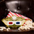 POP! Gremlins Stripe Cosplay Glow In The Dark Wallet- pictured with spilled popcorn