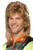 Brown Mullet Wig with Blonde Highlights