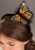 Springy Monarch Butterfly Headband- worn by model close up