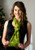 Dr. Seuss- The Grinch Jersey Scarf- worn by model 2