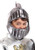Silver Knight Plush Helmet- worn by child model