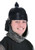 Black Knight Plush Helmet- worn by model 