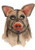 Pig Scarecrow Mouth Mover Mask- front view