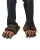 Brown Werewolf Feet- worn by model front view