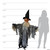 6' Scarecrow Pumpkin with Hat Animated Prop- size comparison