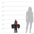 36" Twitching Scarecrow Animated Prop- size comparison