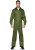 Men's Coveralls Jumpsuit- green, front view