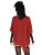 Gothic Glitter Spider Web Poncho- red, back view