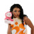 "Cute But Psycho" Teddy Bear Plushie- held by model