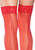 Nuna Sheer Thigh High Stockings- red, up close