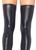 Zora Wet Look Thigh Highs- close up