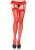 Plus Dex Sheer Stockings- red, front view