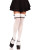 Sofia Crocheted Knee Socks- white, front view