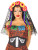 Day of the Dead Flower Headpiece with Lace Veil- front view